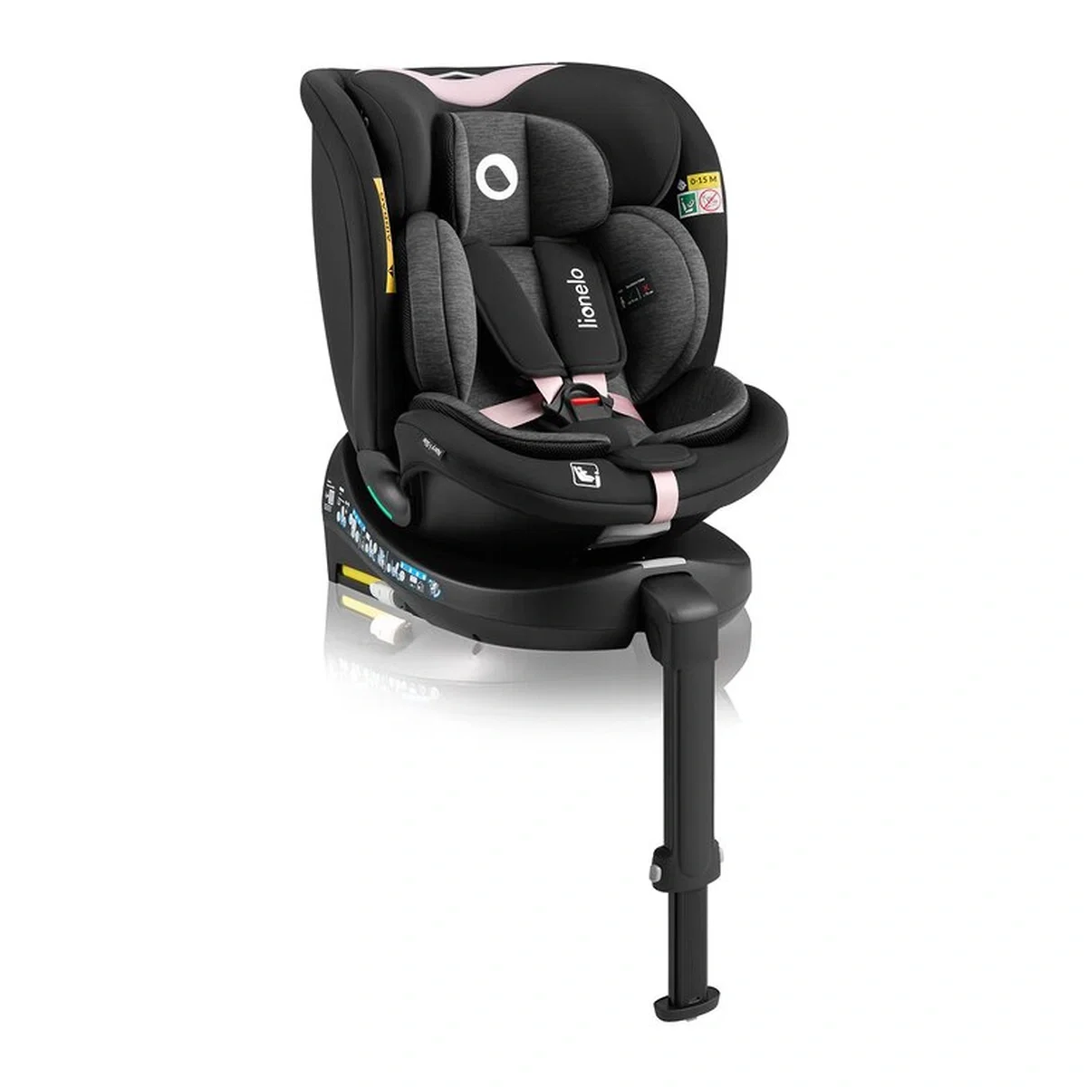 Scaun auto, Lionelo, i-Size Navy, 0-36 Kg, 40-150 cm, Cu isofix si picior de fixare, Protectie laterala, Rotire 360 [4]