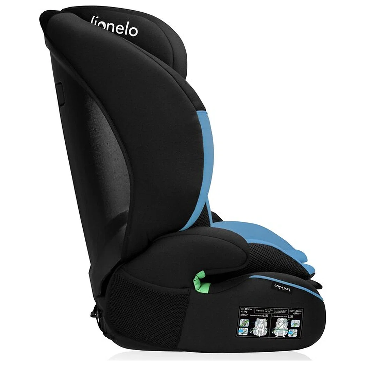 Scaun auto, Lionelo, Levi i-Size, Universal, Instalare FWF, Cu tetiera reglabila in 10 pozitii, Cu spatar detasabil, [7]