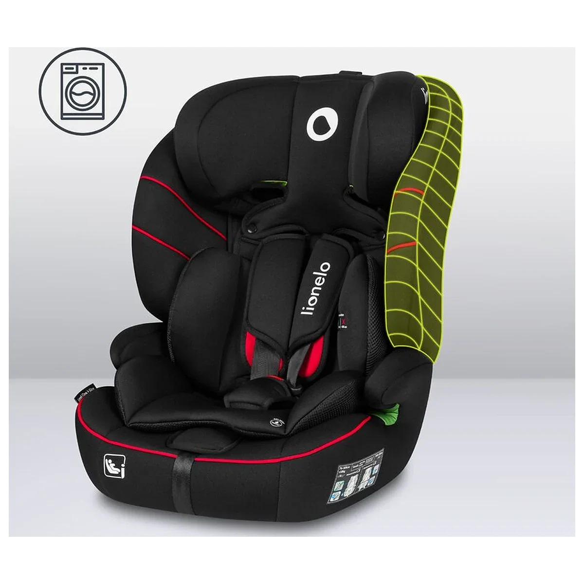 Scaun auto, Lionelo, Levi i-Size, Universal, Instalare FWF, Cu tetiera reglabila in 10 pozitii, Cu spatar detasabil, [15]