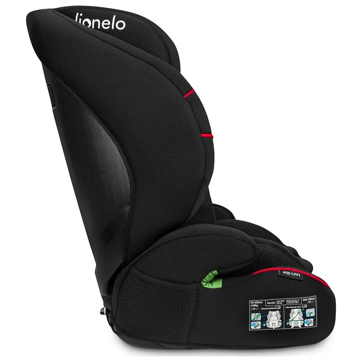 Scaun auto, Lionelo, Levi i-Size, Universal, Instalare FWF, Cu tetiera reglabila in 10 pozitii, Cu spatar detasabil, [7]