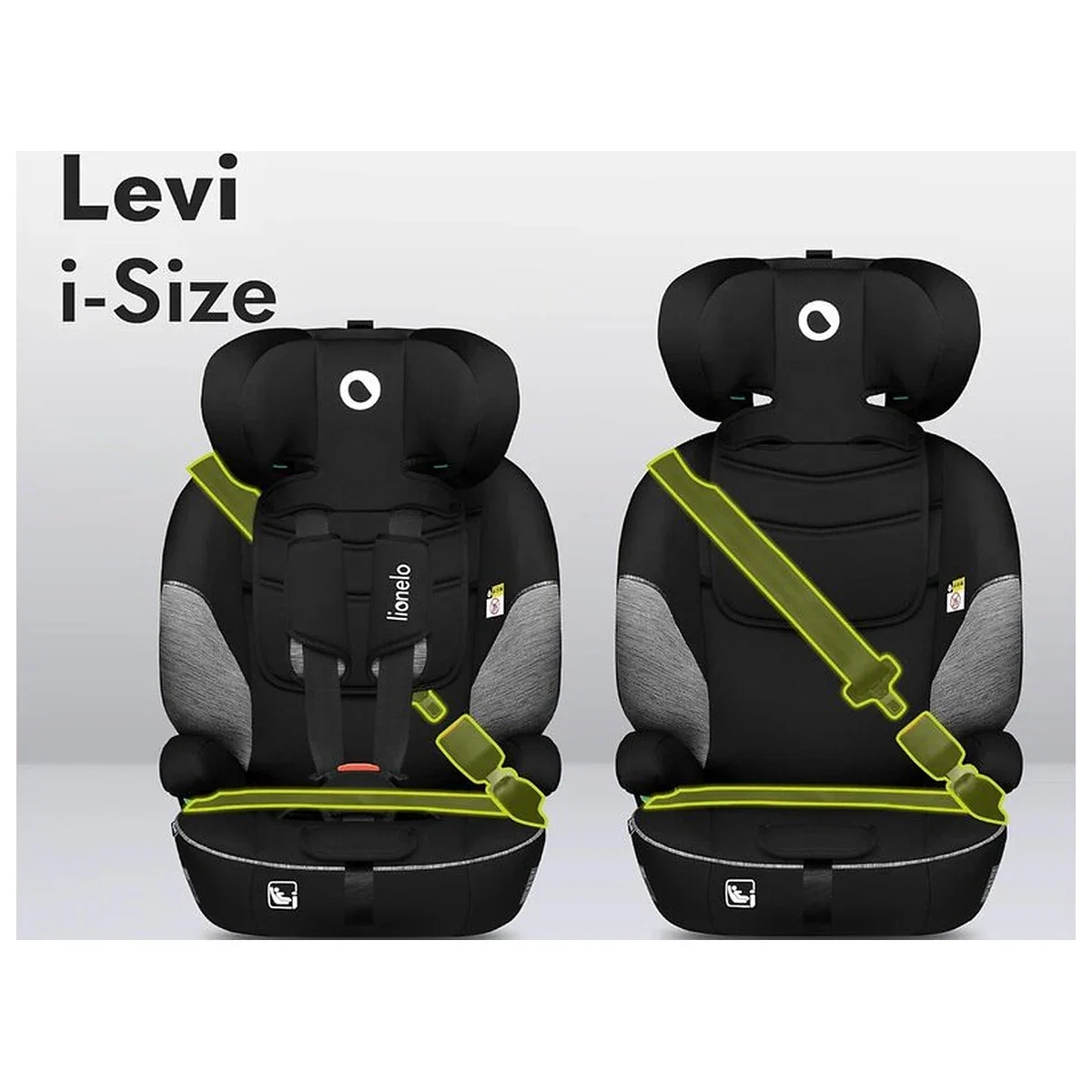 Scaun auto, Lionelo, Levi One i-Size, Universal, Instalare FWF, Cu tetiera reglabila in 10 pozitii, Cu spatar [16]