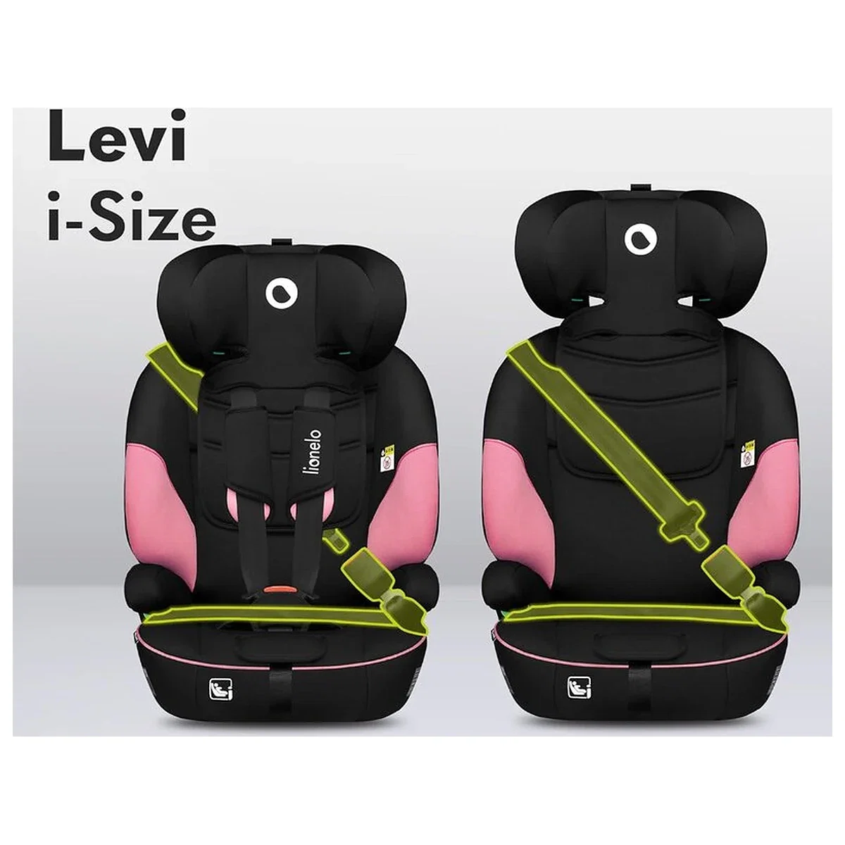 Scaun auto, Lionelo, Levi One i-Size, Universal, Instalare FWF, Cu tetiera reglabila in 10 pozitii, Cu spatar [13]