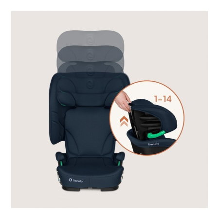 Scaun auto pliabil, Lionelo, Orin, i-Size, 100-150 cm, Isofix+Top Tether, Husa transport, Albastru [28]