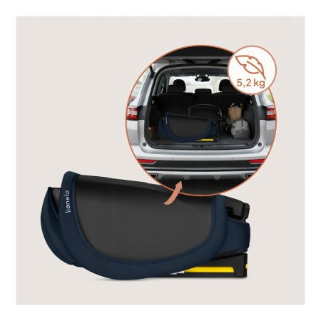 Scaun auto pliabil, Lionelo, Orin, i-Size, 100-150 cm, Isofix+Top Tether, Husa transport, Albastru [30]