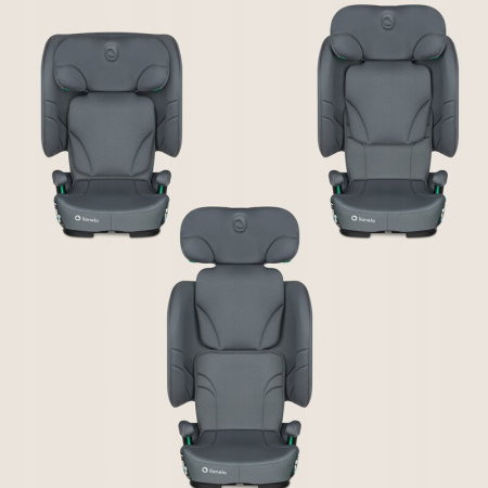 Scaun auto pliabil, Lionelo, Orin, i-Size, 100-150 cm, Isofix+Top Tether, Husa transport, Gri Grafit [3]