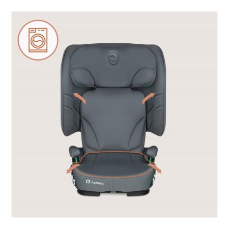 Scaun auto pliabil, Lionelo, Orin, i-Size, 100-150 cm, Isofix+Top Tether, Husa transport, Gri Grafit [24]