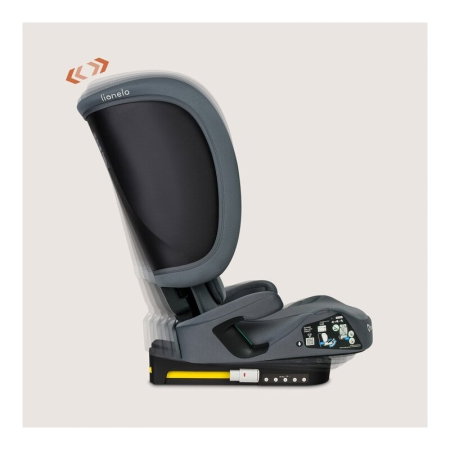 Scaun auto pliabil, Lionelo, Orin, i-Size, 100-150 cm, Isofix+Top Tether, Husa transport, Gri Grafit [28]