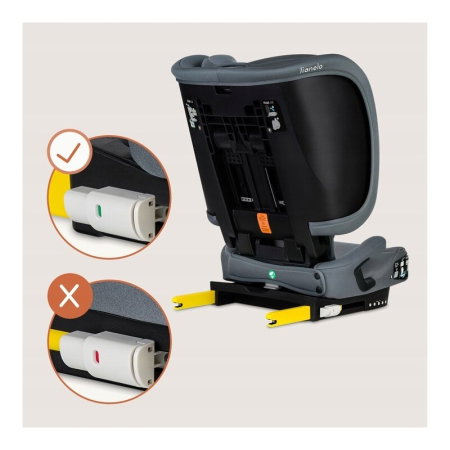 Scaun auto pliabil, Lionelo, Orin, i-Size, 100-150 cm, Isofix+Top Tether, Husa transport, Gri Grafit [25]