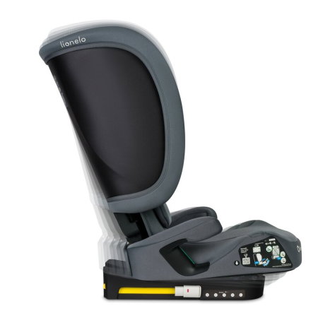 Scaun auto pliabil, Lionelo, Orin, i-Size, 100-150 cm, Isofix+Top Tether, Husa transport, Gri Grafit [16]