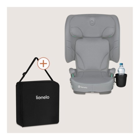 Scaun auto pliabil, Lionelo, Orin, i-Size, 100-150 cm, Isofix+Top Tether, Husa transport, Gri Grafit [23]