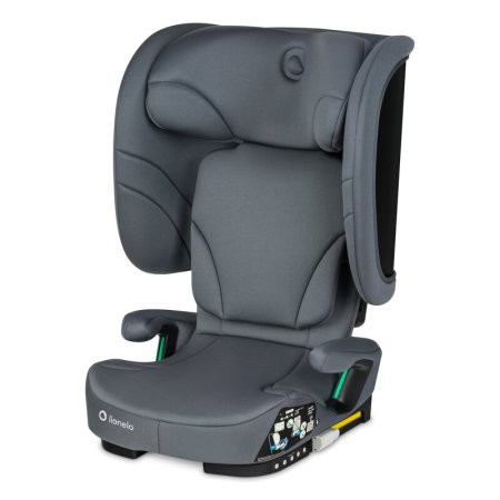 Scaun auto pliabil, Lionelo, Orin, i-Size, 100-150 cm, Isofix+Top Tether, Husa transport, Gri Grafit [5]