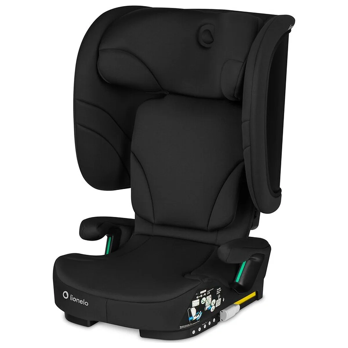 Scaun auto pliabil, Lionelo, Orin, i-Size, 100-150 cm, Isofix+Top Tether, Husa transport, Negru Carbon [6]
