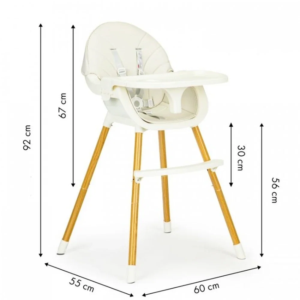 Scaun de masa 2 in 1 - Bej Ecotoys 6 luni+ [5]