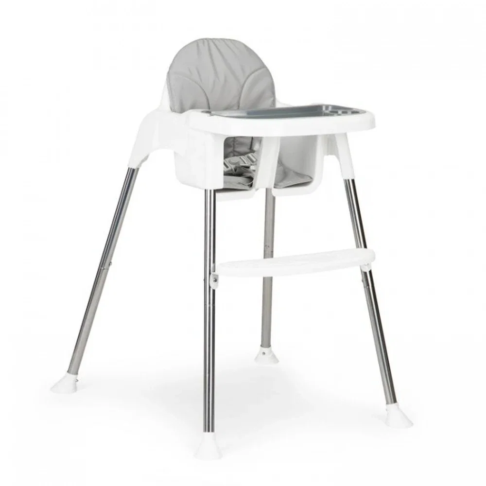 Ora mesei - Scaun de masa 2 in 1 cu tapiterie Ecotoys HC-135C - Alb