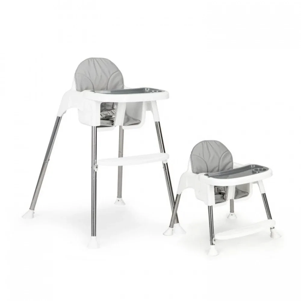 Scaun de masa 2 in 1 cu tapiterie Ecotoys HC-135C - Alb [7]