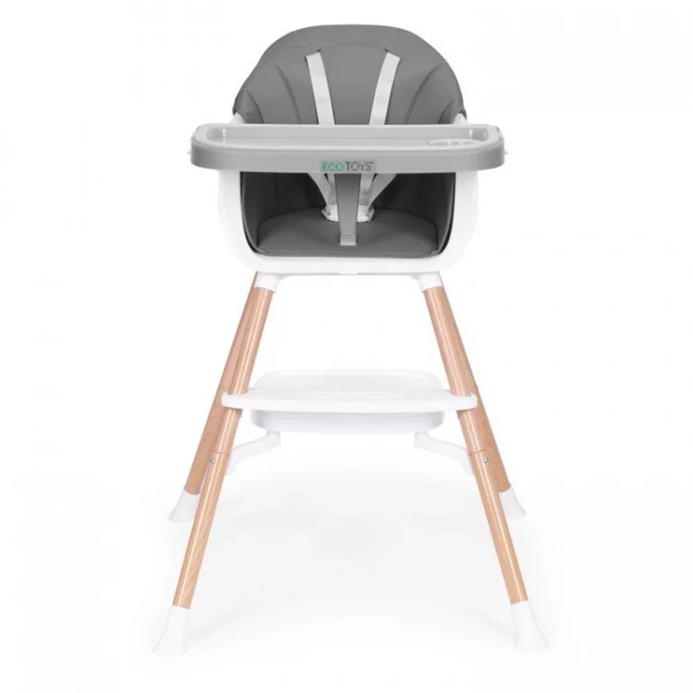 Scaun de masa 2 in 1 Ecotoys - Gri 36 luni [2]