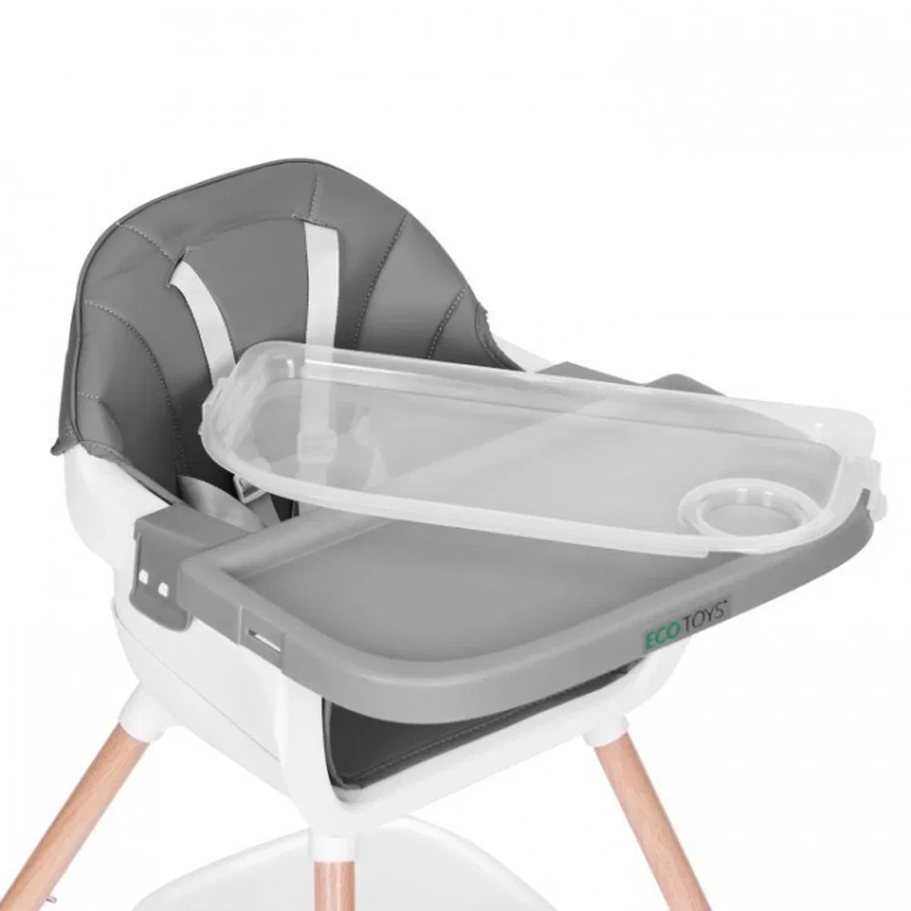 Scaun de masa 2 in 1 Ecotoys - Gri 36 luni [5]