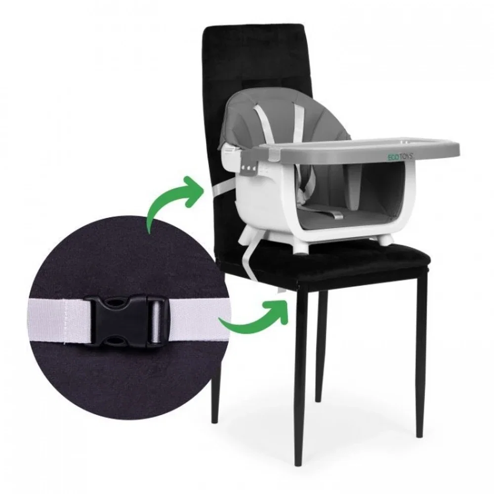 Scaun de masa 2 in 1 Ecotoys - Gri 36 luni [7]