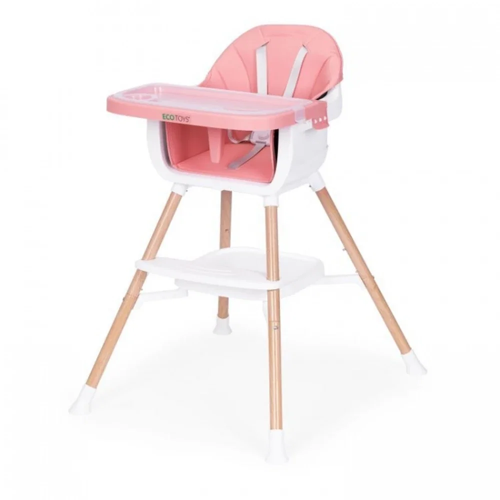 Scaun de masa 2 in 1 Ecotoys - Roz 36 luni [3]