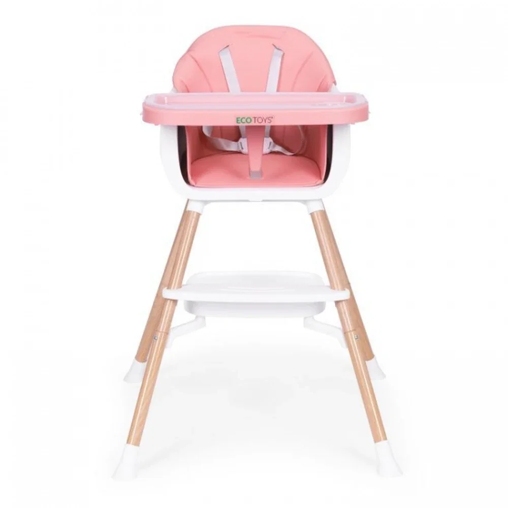 Scaun de masa 2 in 1 Ecotoys - Roz 36 luni [2]
