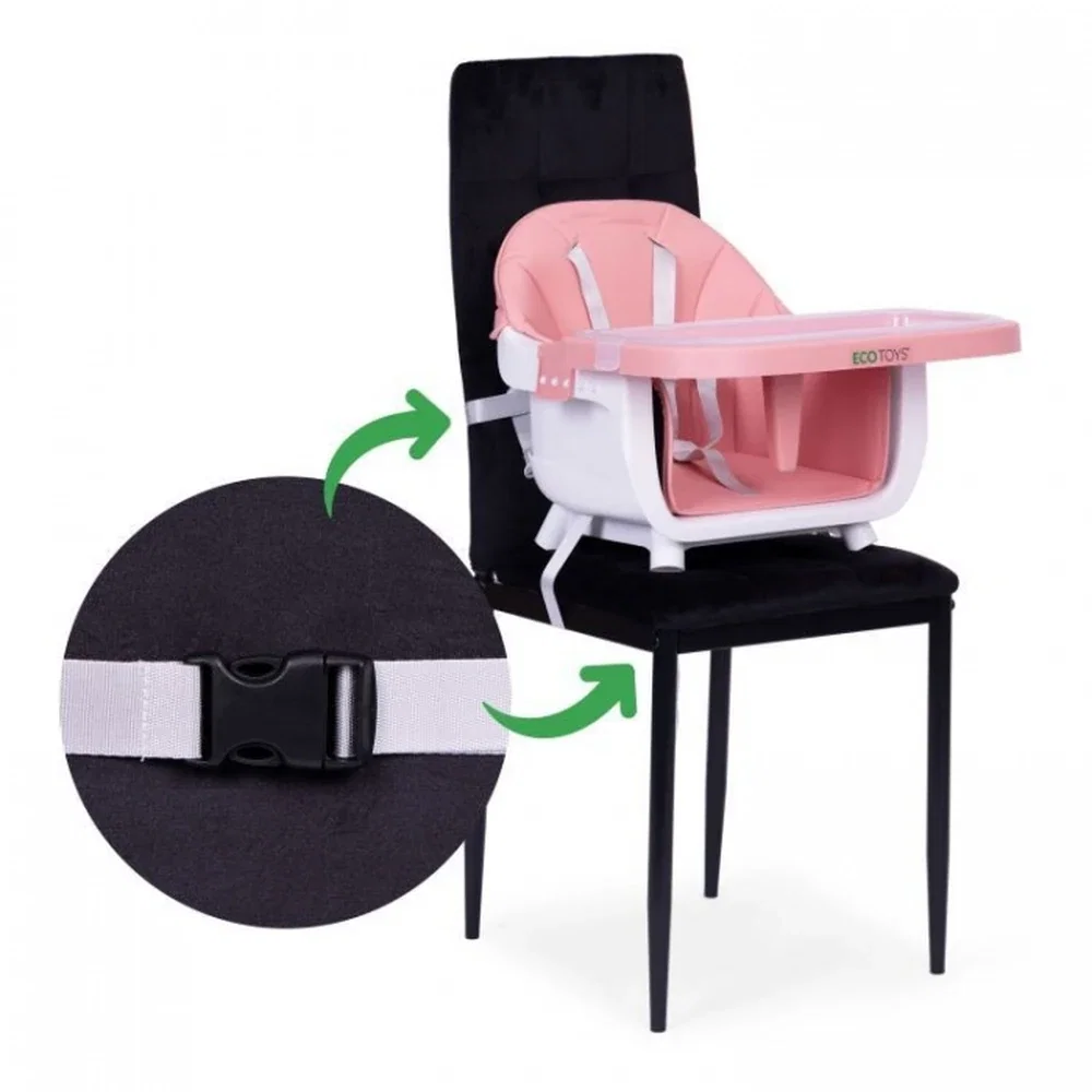 Scaun de masa 2 in 1 Ecotoys - Roz 36 luni [7]