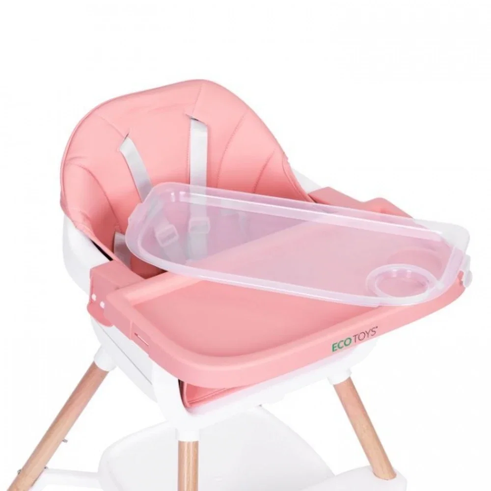 Scaun de masa 2 in 1 Ecotoys - Roz 36 luni [5]