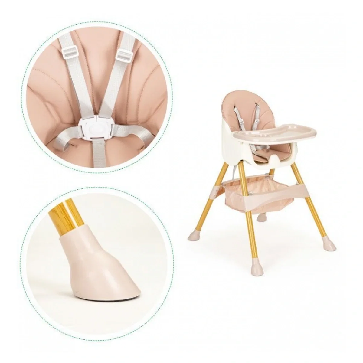 Scaun de masa 2 in 1 Ecotoys - Roz 36 luni [2]