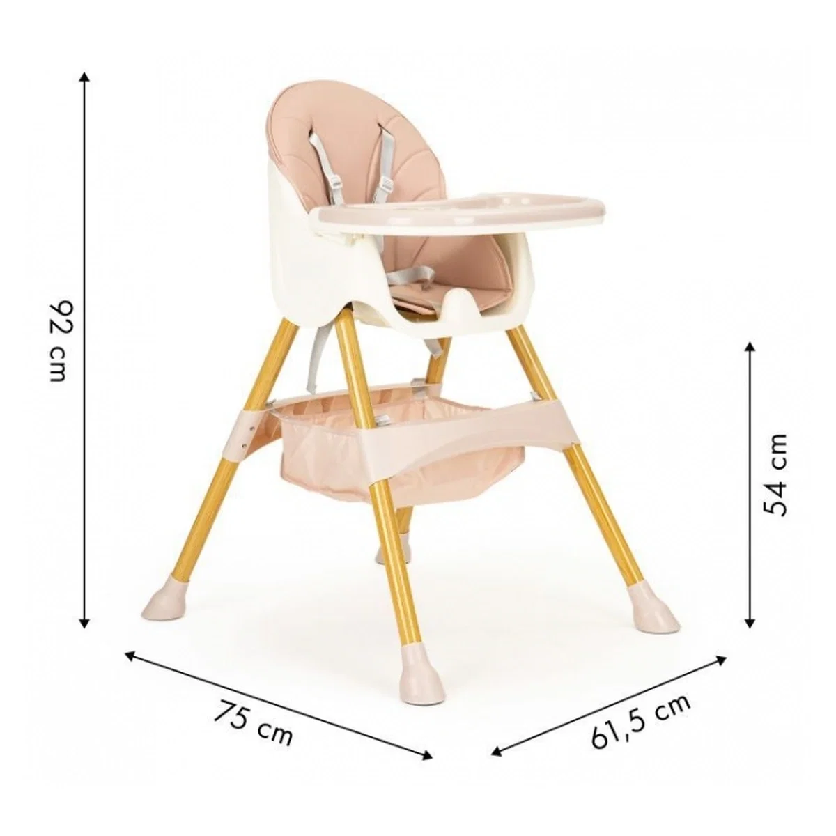 Scaun de masa 2 in 1 Ecotoys - Roz 36 luni [3]
