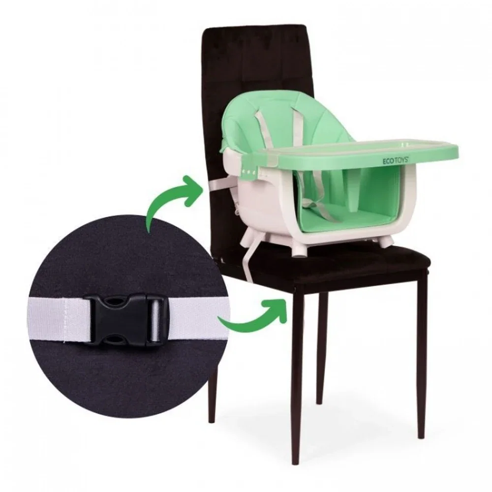Scaun de masa 2 in 1 Ecotoys - Verde 36 luni [7]
