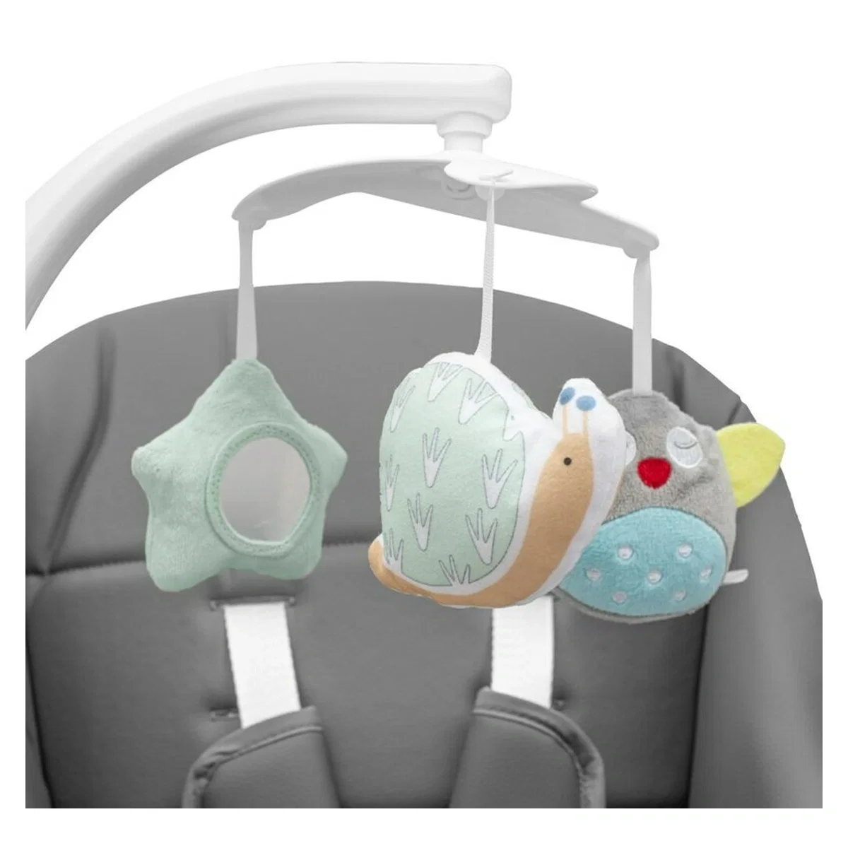 Scaun de masa 2 in 1, New Baby, Smart, leagan , telecomanda, 5 viteze de leganare, melodii si jucarii, 0-36 luni, Grey [6]