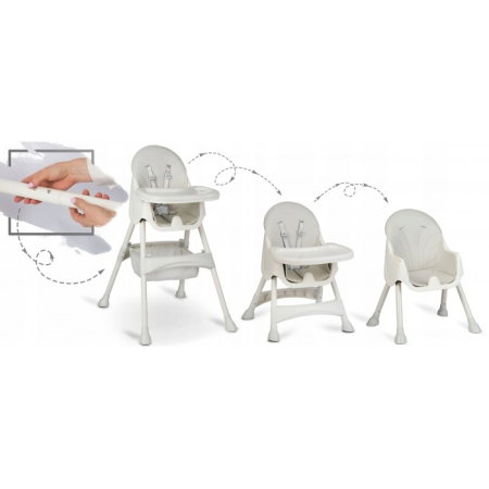 Scaun de masa 3 in 1 Ricokids Milo - Gri 6 luni [1]