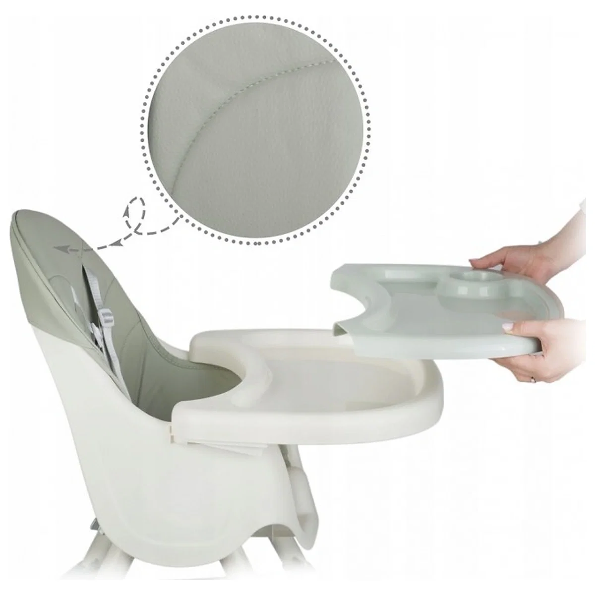 Scaun de masa 3 in 1 Ricokids Milo - Verde 6 luni [3]