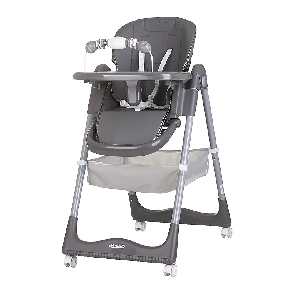 Ora mesei - Scaun de masa Chipolino First Spoon ash grey 6 luni