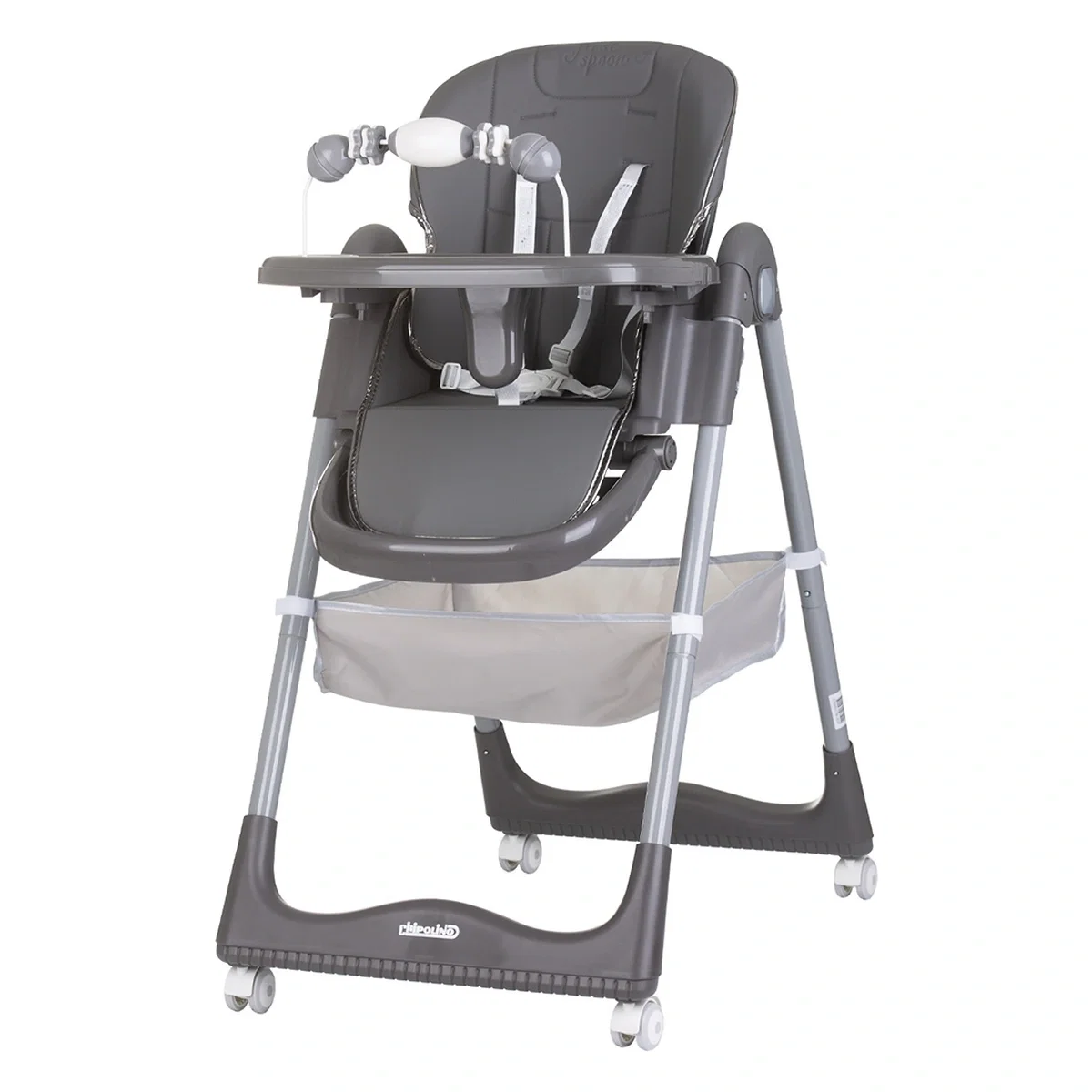 Scaun de masa Chipolino First Spoon ash grey 6 luni [7]