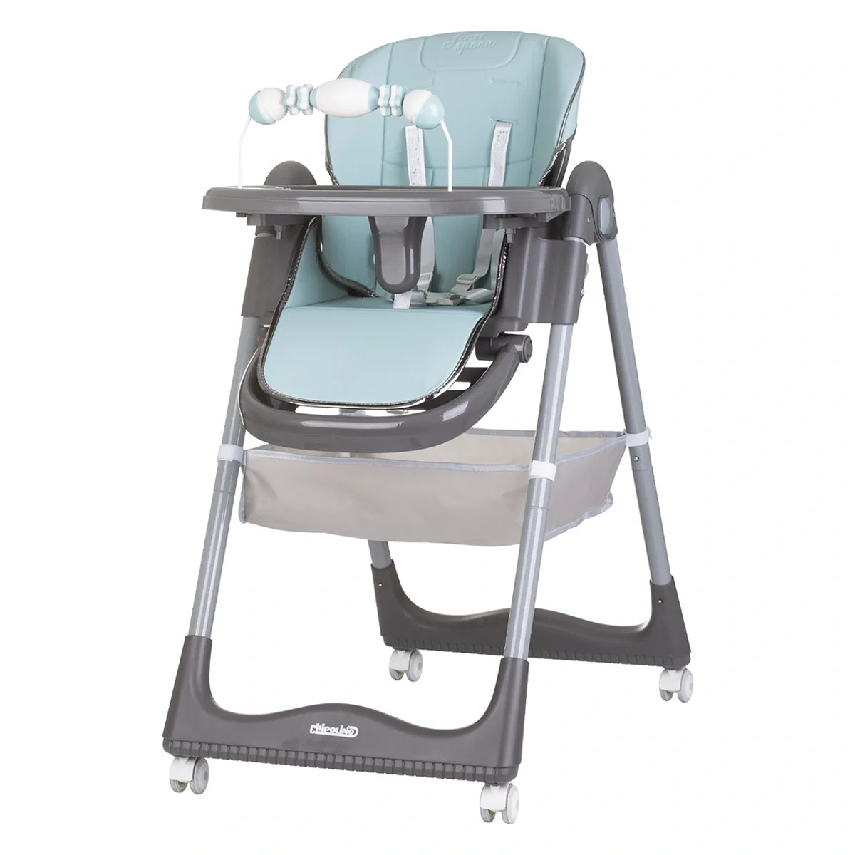Ora mesei - Scaun de masa Chipolino First Spoon teal 6 luni