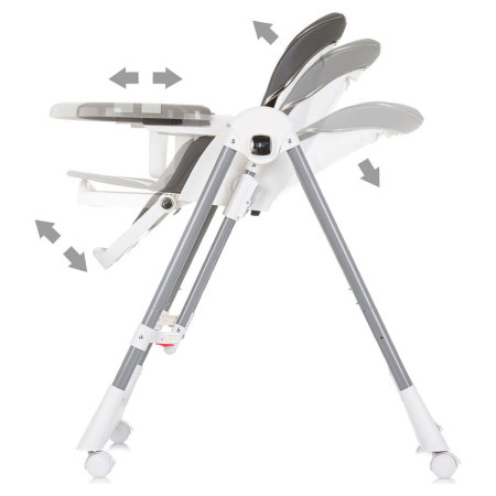 Scaun de masa Chipolino Milk Shake 2 in 1, Ash grey 6 luni [5]