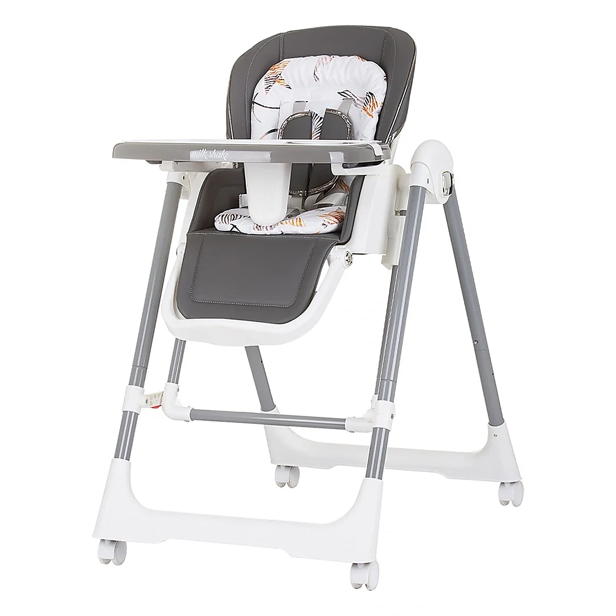 Ora mesei - Scaun de masa Chipolino Milk Shake 2 in 1, Ash grey 6 luni