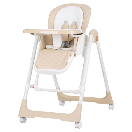 Scaune de masa - Scaun de masa Chipolino Milk Shake 2 in 1, Beige 6 luni
