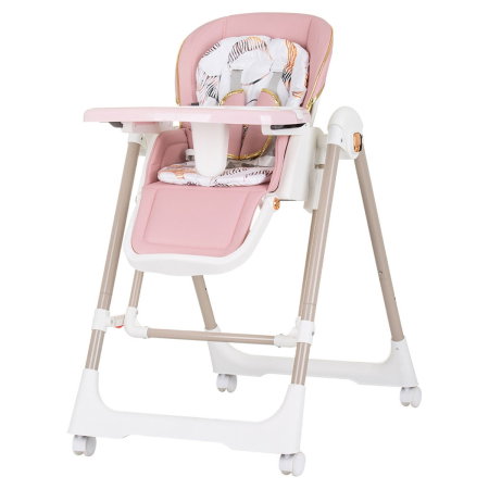 Ora mesei - Scaun de masa Chipolino Milk Shake 2 in 1, Flamingo 6 luni