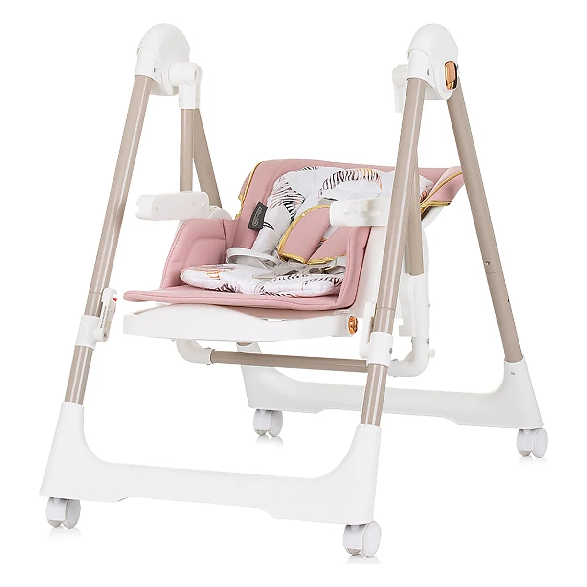 Scaun de masa Chipolino Milk Shake 2 in 1, Flamingo 6 luni [2]