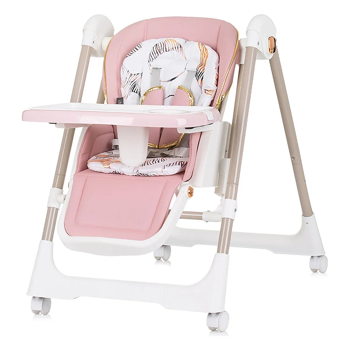 Scaun de masa Chipolino Milk Shake 2 in 1, Flamingo 6 luni [1]