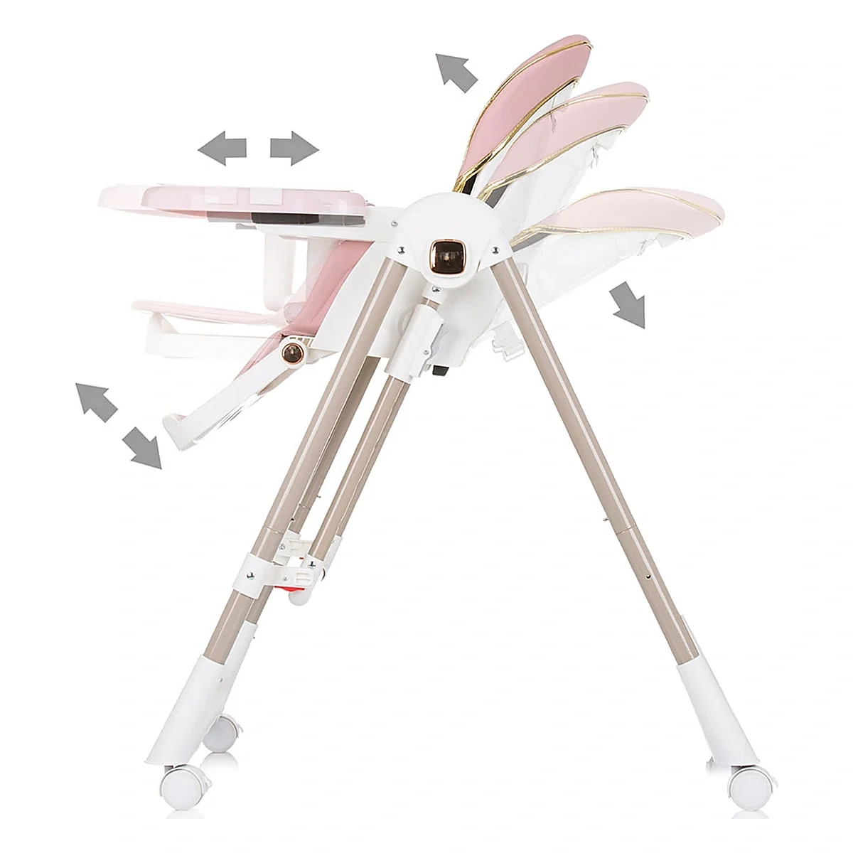 Scaun de masa Chipolino Milk Shake 2 in 1, Flamingo 6 luni [5]