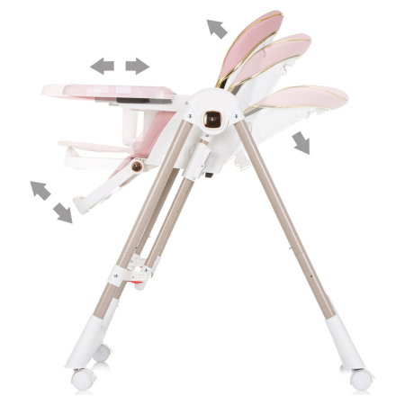 Scaun de masa Chipolino Milk Shake 2 in 1, Flamingo 6 luni [5]