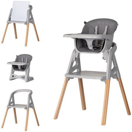 Ora mesei - Scaun de masa Chipolino Multi 4 in 1 charcoal