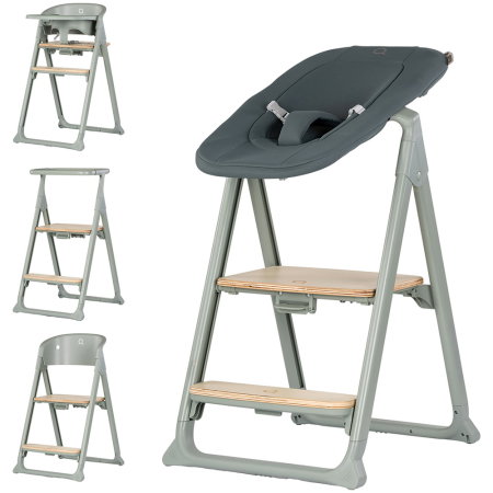 Ora mesei - Scaun de masa Chipolino Quatro 4 in 1 (scaun de masa, balansoar, turn de invatare, scaun adulti), Matcha