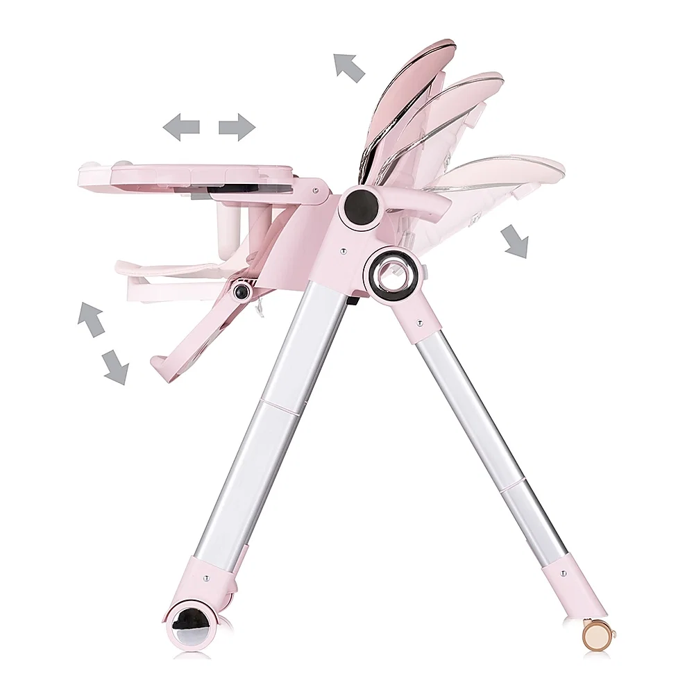 Scaun de masa Chipolino Super Chef 2 in 1, Pink marshmallow 6 luni [5]