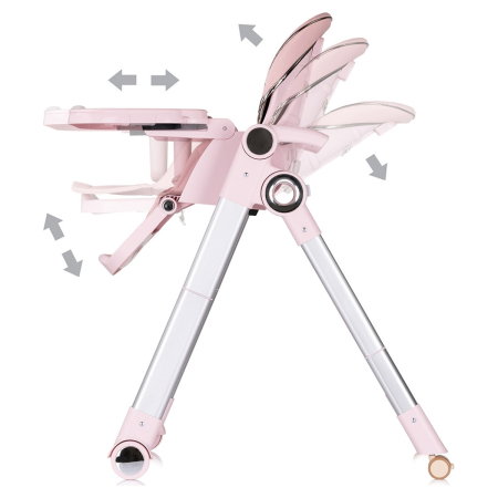 Scaun de masa Chipolino Super Chef 2 in 1, Pink marshmallow 6 luni [5]
