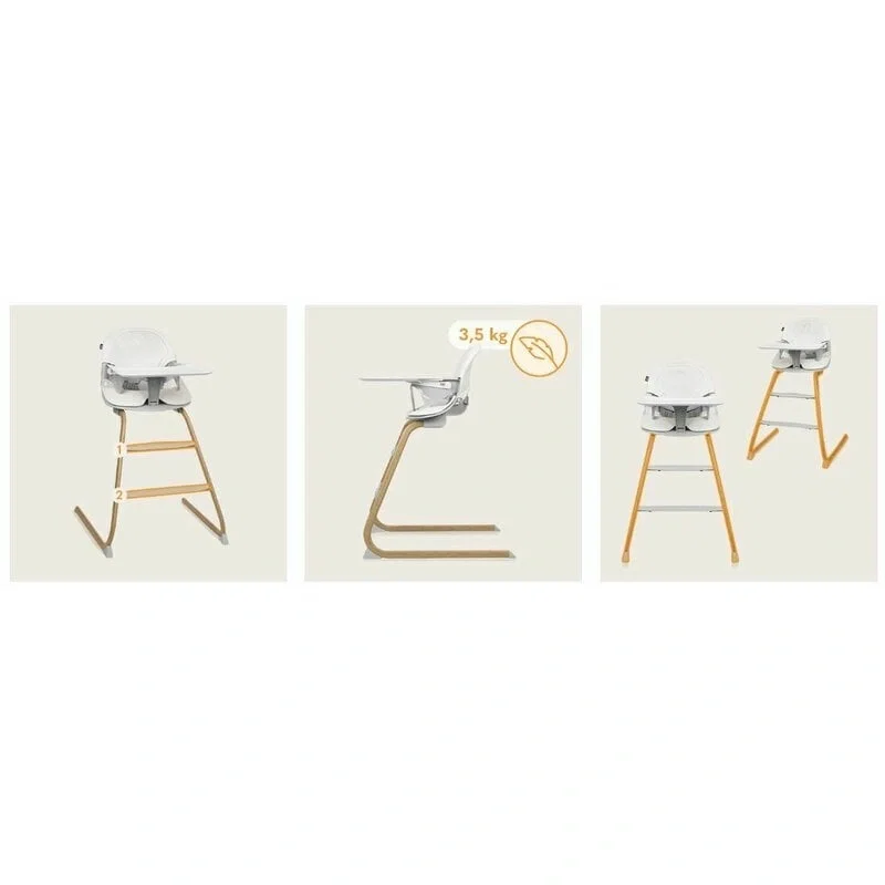 Scaun de masa, Lionelo, Dalia, 2 in 1, Transformabil, Sustine 60 kg, 6 luni+, Gri [28]