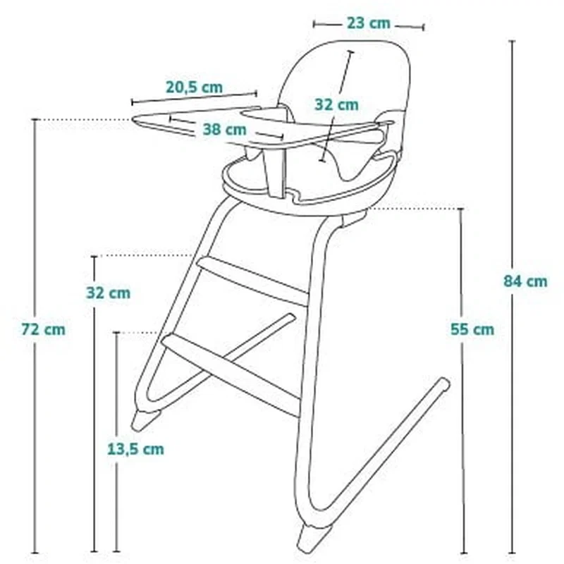 Scaun de masa, Lionelo, Dalia, 2 in 1, Transformabil, Sustine 60 kg, 6 luni+, Gri [26]