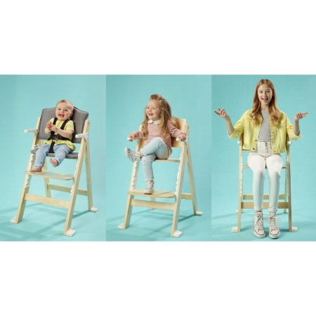 Scaun de masa, Lionelo, Floris, 3 in 1, Din Lemn, Transformabil, Reglabil pe inaltime in 4 pozitii, Suport picioare- 4 [18]